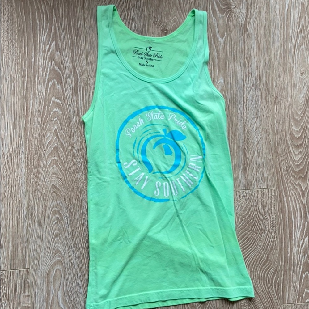 Peach State Pride neon tank, size small.